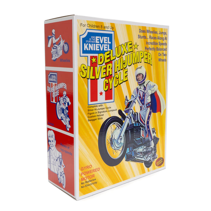 Evel Knievel Deluxe Silver High Jumper Stunt Cycle