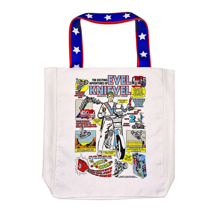 Evel Knievel Comic Art Tote Bag